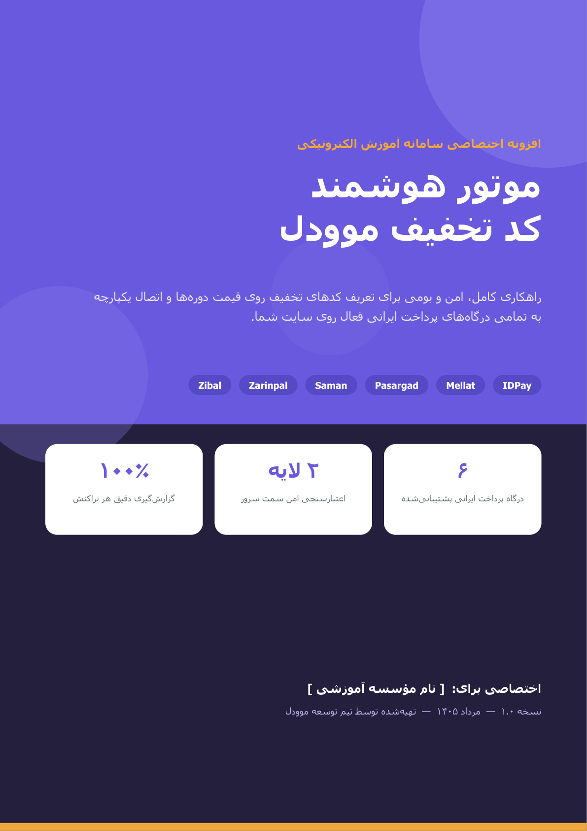 کد تخفیف هوشمند مودل — تصویر 1